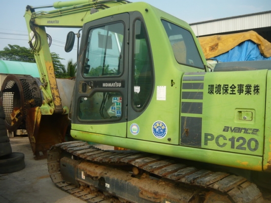 รถขุด Komatsu PC120-6 เพิ่งเหยียบถึงไทย รถเก่านอก นำเข้าจากญี่ปุ่น สภาพเดิมๆ
