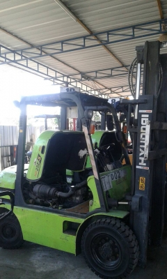 เหลืออีก 1 คัน ลดสุดๆและท้ายสุดในรอบปี รถยกเครื่องยนต์ดีเซล 2.5 ตัน เสาสูง 3 เมตร เกียร์ออโต้ ยี่ห้อฮุนได(รุ่นใหม่)