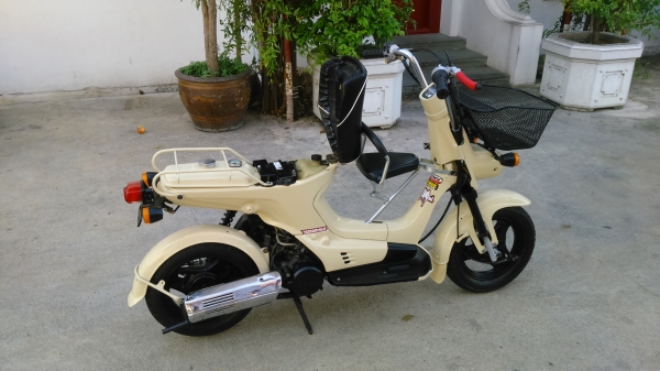 ((เส๊จไปอีกคัน)) ขายรถป๊อบ HONDA คลาสสิค 50 cc. สีครีม สภาพดีพร้อมใช้งาน เครื่องดี สตาร์ดติดง่าย เสียงเงียบ สีไหม่ทั้งคัน ระบบไฟใช้ได้ปกติ รถสวยคลาสสิค มีตะกร้าหน้า มีเบาะนั่งหน้าของเด็ก แถมป้ายทะเบียนญี่ปุ่น 1แผ่นเลขตอง555 ขอขาย 9900 บาท K.tum จ้าวเก่าภู