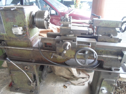 แท่นกลึง 4 ฟุต เพลาเดียว กลึงเกลียวได้ เครื่องพร้อมใช้กับไฟบ้าน ด่วน !!! 35,000