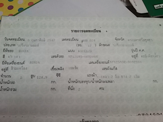 ขาย hoda wave 125i