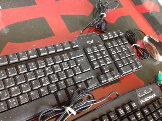 ขายเหมา คีย์บอร์ด 3 ชุด + เมาส์  / 1000 บาท