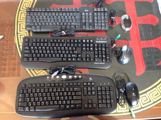 ขายเหมา คีย์บอร์ด 3 ชุด + เมาส์  / 1000 บาท
