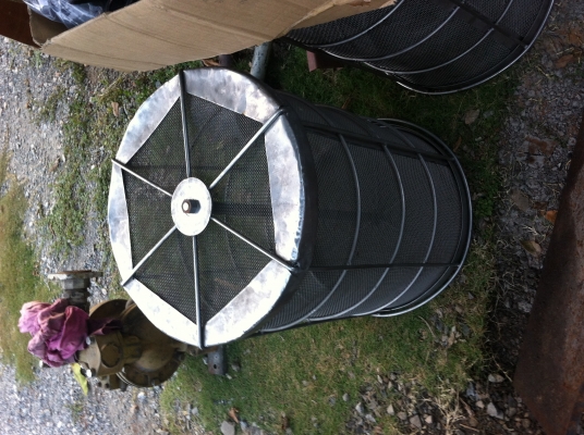 ถังตะแกรงสแตนเลสพร้อมฝา ขนาด 39 ซม. สูง 52ซม.หนาประมาณ 1 มม.