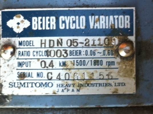 ชุดเกียร์ทดปรับรอบได้ขนาดใหญ่ ยี่ห้อ BEIER VARIATOR ขนาด 1003ต่อ1 หมุนช้ามากเหมาะกับงานหนักๆ ชุดเกียร์ทดปรับรอบได้ขนาดใหญ่ ยี่ห้อ BEIER VARIATOR ขนาด 1003ต่อ1 หมุนช้ามากเหมาะกับงานหนักๆ