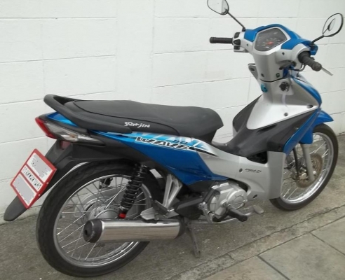 ขาย Honda Wave 110iสตาร์ทมือ ขาย 21,500.-จดปี 2553 สีน้ำเงิน ดำ