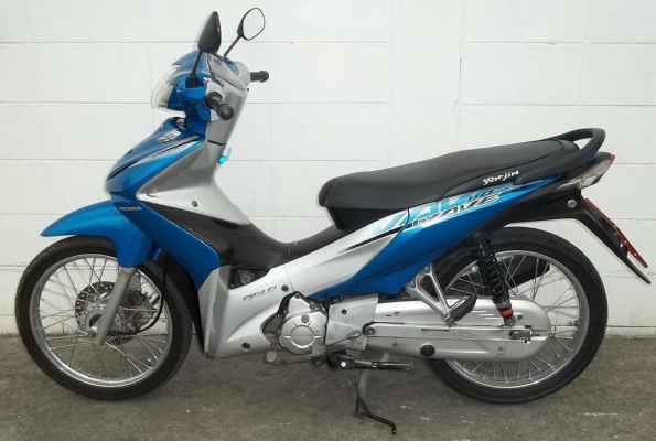 ขาย Honda Wave 110iสตาร์ทมือ ขาย 21,500.-จดปี 2553 สีน้ำเงิน ดำ