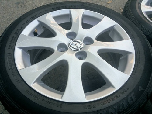 ขายล้อแม็กซ์ Mazda 2 ขอบ15 พร้อมยาง 185/55/15 ปี12 4 ล้อ