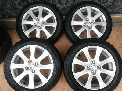 ขายล้อแม็กซ์ Mazda 2 ขอบ15 พร้อมยาง 185/55/15 ปี12 4 ล้อ