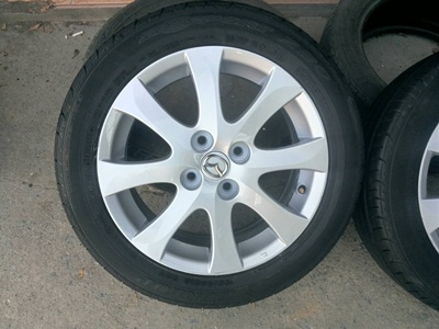 ขายล้อแม็กซ์ Mazda 2 ขอบ15 พร้อมยาง 185/55/15 ปี12 4 ล้อ