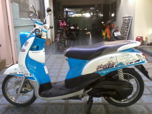 ขายFinoปี55 เกจ์แยก ฟ้า-ขาวลายปารีส รถบ้านเดิมๆ