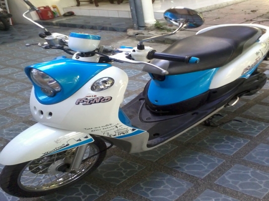 ขายFinoปี55 เกจ์แยก ฟ้า-ขาวลายปารีส รถบ้านเดิมๆ