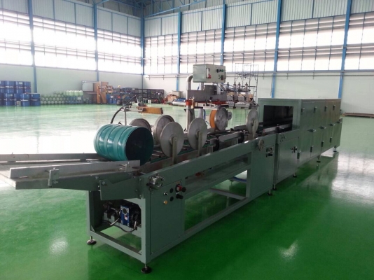 ผู้ผลิตเครื่องพิมพ์สกรีน ขวดพลาสติก ถังพลาสติก ,,, Automatic screen printing machine for plastic containers  For big Bucket 5 - 30 liter and Drum 200 liter