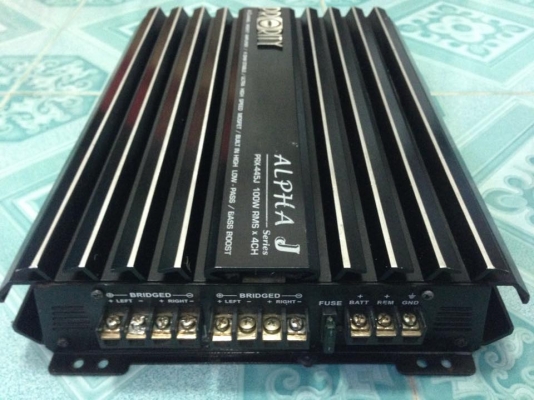 แอมป์4ch PRIORITY มือสองสภาพดี เสียงดีมากขับกลางแหลมเพราะชัดๆ ขาย 1650 บาท