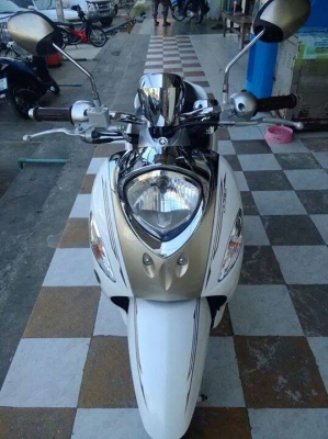 Yamaha Fino FI ปี 2556 สีขาว น้ำตาล รุ่น Premium รถสวยใส สไตล์คลาสสิค ขายอย่างถูก Yamaha Fino FI ปี 2556 สีขาว น้ำตาล รุ่น Premium รถสวยใส สไตล์คลาสสิค ขายอย่างถูก