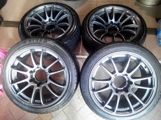 ล้อRZ1 ขอบ18 งานCosmis แท้ น8.5 ล10 พร้อมยาง