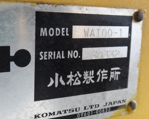KOMATSU WA100-1 KOMATSU WA100-1