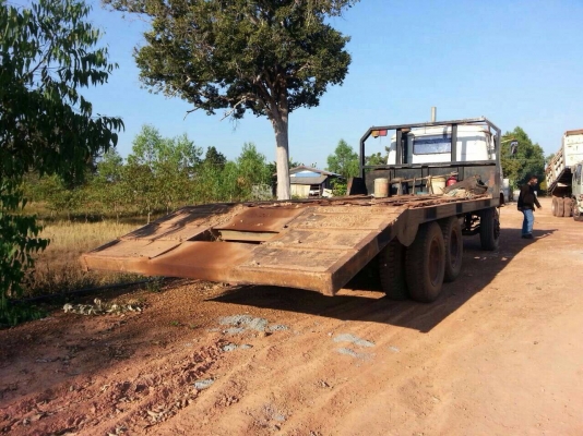 ขายด่วนรถสิบล้อUDหางเทนเลอร์2เพลาลากเเบกโฮpc200