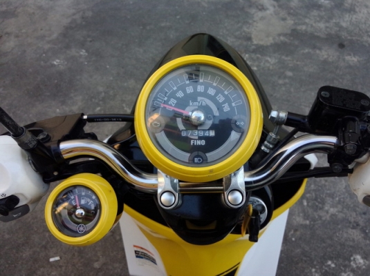 All New Fino FI ลายsport รถปี56 สีดำ-เหลือง หัวฉีดประหยัดน้ำมัน สวยๆ