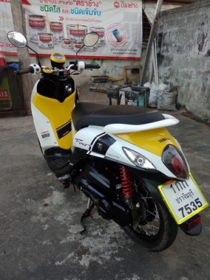 All New Fino FI ลายsport รถปี56 สีดำ-เหลือง หัวฉีดประหยัดน้ำมัน สวยๆ