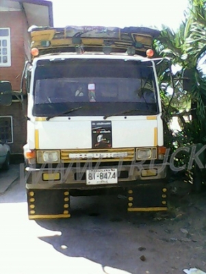 รถบรรทุก 10 ล้อ มิตซู ฟูโช่ FN 516 เครื่อง 6D15 รถล่องเพลาเดียว กระบะไม้พื้นเหล็ก