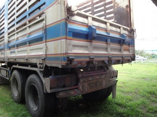 HINO MEGA 344 แม่+ลูก ดั๊มพ่วงเกษตร กระบะเหล็ก รถปี 54