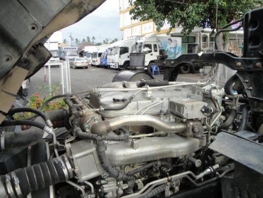 HINO MEGA 344 แม่+ลูก ดั๊มพ่วงเกษตร กระบะเหล็ก รถปี 54