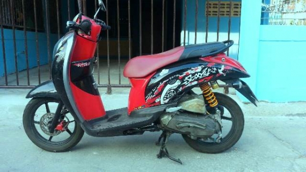 scoopy 110i แดงดำ กท856 ปี52 ล้อแมก วิ่งน้อย 21000