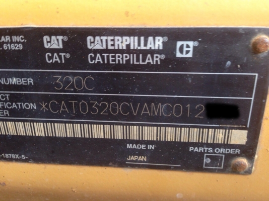 ขายรถแบคโฮCATERPILLAR 320C ญี่ปุ่น ทำงาน 10,346ชั่วโมง เล่มทะเบียน สนใจโทร 081-970-1072