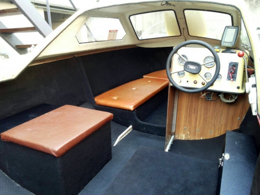 เรือYAMAHA CR17เคบิ้น+เทเล่อ+ยามาฮ่า55hpมีทริมสภาพพร้อมใช้