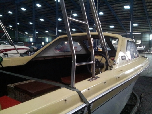 เรือYAMAHA CR17เคบิ้น+เทเล่อ+ยามาฮ่า55hpมีทริมสภาพพร้อมใช้