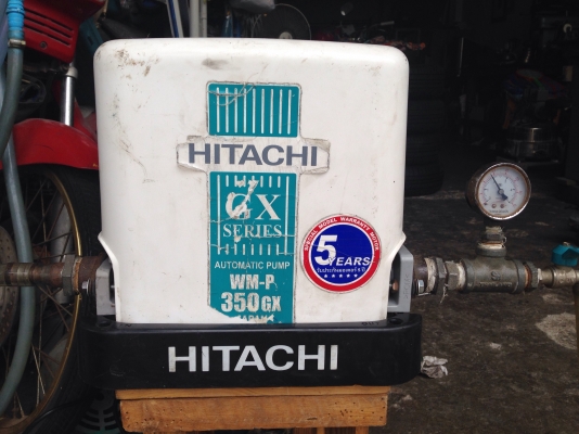 ขายปั้มน้ำอัตโนมัติแรงดันคงที่ Hitachi 350W สภาพสวย วิ่งนิ่ม ตรวจเช็คแรงดันเรียบร้อย ไม่มีรั่วซึม พร้อมใช้งาน