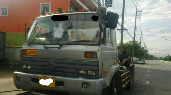 ขายรถหัวลากหางพื้นเรียบ NISSAN UD 290 แรงม้าปี 2539 หางพื้นเรียบCIMC 3 เพลาปี 2551 ราคา 880000