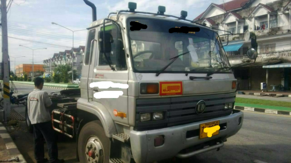 ขายรถหัวลากหางพื้นเรียบ NISSAN UD 290 แรงม้าปี 2539 หางพื้นเรียบCIMC 3 เพลาปี 2551 ราคา 880000