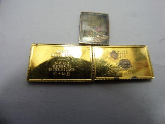 แสตม์เงินชุบทองไมครอนของนอก