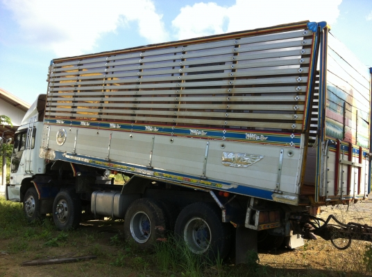 ขายรถพ่วง 24 ล้อ2 เพลา แม่-ลูก กระบะเนียมคอกเกษตร ดั้ม HINO PROFIA K13C เกียร์อีตั้น ปี.53 ราคา1900000 ต่อรอง จัดแนนซ์ได้