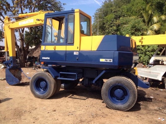 ขายรถแบ็คโฮล้อยาง KOMATSU PW100-3 รถสวยพร้อมใช้งาน สัญญาซื้อขาย