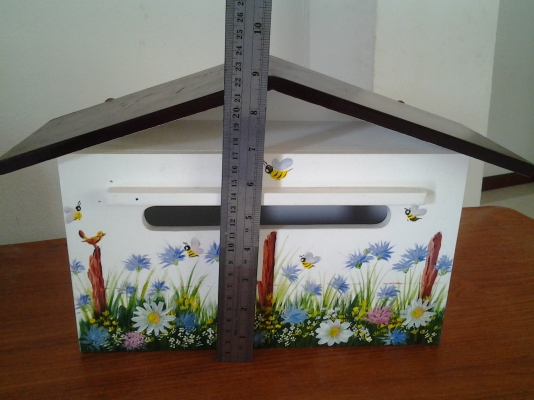 ขออนุญาตขายตู้จดหมายไม้เพ้นท์ลายครับ