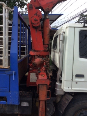 ISUZU 6ล้อติดเครน ห้างแท้ กะบะ4.3ม. ยาว5ม. เครน3ตัน พวงมาลัยพาว์เวอร์ ยางดี ครัทซีสวย ขาย 580,000 บาท(