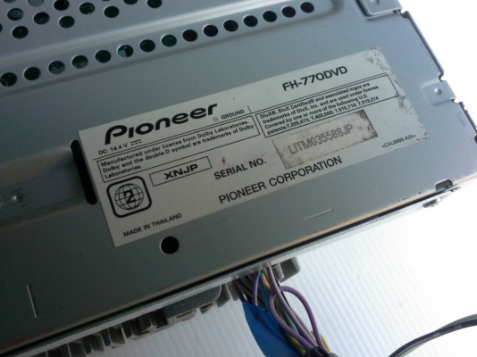 วิทยุ 2Din Pioneer FH-770DVD มือสองญี่ปุ่น เล่นแผ่น DVD, CD, MP3, USB, AUX ต่อ Ipod วิทยุ 2Din Pioneer FH-770DVD มือสองญี่ปุ่น เล่นแผ่น DVD, CD, MP3, USB, AUX ต่อ Ipod