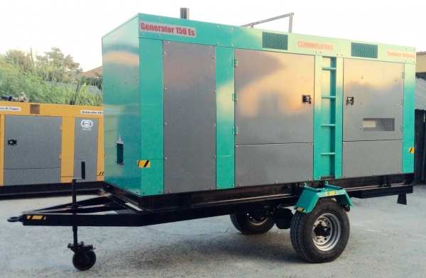 เครื่องปั่นไฟCUMMINS 150 KVA.พร้อมล้อพ่วง(รับประกัน12เดือน)