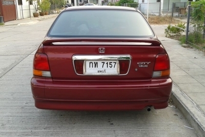 HONDA - CITY -  1.5 สีแดง, เกียร์อัตโนมัติ, แอร์, วิทยุ, เทป, ล้อแมกซ์เดิม, ก.ไฟฟ้า, ซ. ล็อก, เบาะหนังแท้  ,กุญแจรีโมท2ชุด ติดแก๊สลงเล่มแล้วปี 55 พร้อมโอน