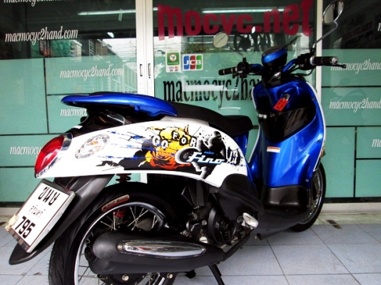 Fino สีดำนํ้าเงินขาว ลายฟร์ชั่น รถเดือน สิงหาคม ปี 53 รถดีราคาเร้าใจ แถม 2 รายการ 17900