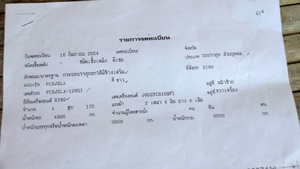 รถฮีโน่  6  ล้อดั้ม  175 แรงม้า.  ปี 54  ( รถวิ่ง 1xx,xxx กม. )   สนใจติดต่อ 081 - 6079515