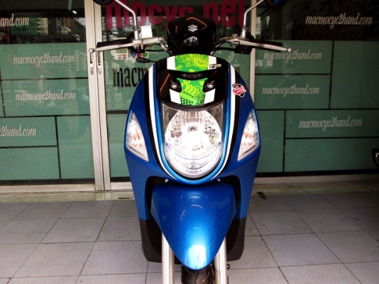 LET'S สีนํ้าเงินขาว รถเดือน มกราคม ปี 57ไมล์ 6 พันโล รุ่นใหม่หัวฉีด ของแถม 2 รายการ 19900