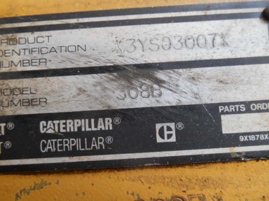 รถขุด Caterpillar 308BCR #3YS03007 รถนอก สนใจโทร. 080-6565422 (หนิง)