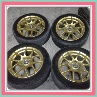 ขายแม็กมือ2 สีทองRG ขอบ15 4/100+ ยางปี10 -11ราคา8,500 บาทถูก