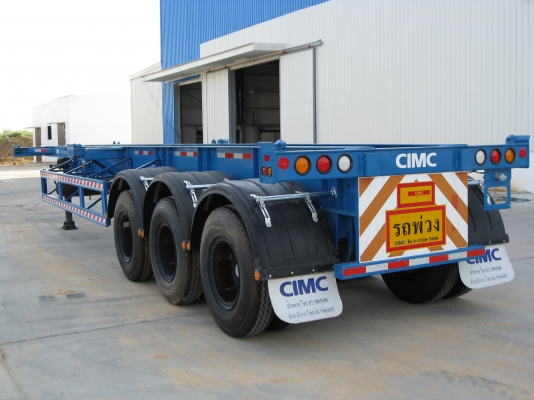 ขายก้างปลา 3 เพลา 40 ฟุตหางใหม่ CIMC รับรถทันทีโรงงาน CIMC ระยอง