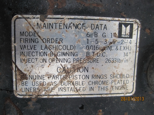 ขายเครื่องยนต์ ISUZU 6BG1 rihv,พร้อมใช้งานครับ