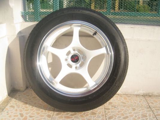 ขายล้อแม็ก ADVANTI racing 15"x6.5" et 38 4รู 100+ยางปี11 (081-3747940)
